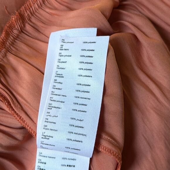 Maje Ruffle Midi dress‎ Rust color size 6 NWOT - Picture 8 of 10